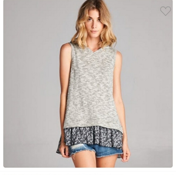 ‼️CLEARANCE PRICE FIRM‼️ Hooded Ruffle Hem Top - Picture 6 of 7